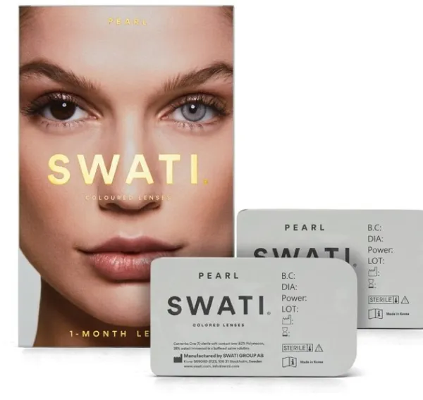 SWATI - Färgade kontaktlinser 1 Månad - Pearl